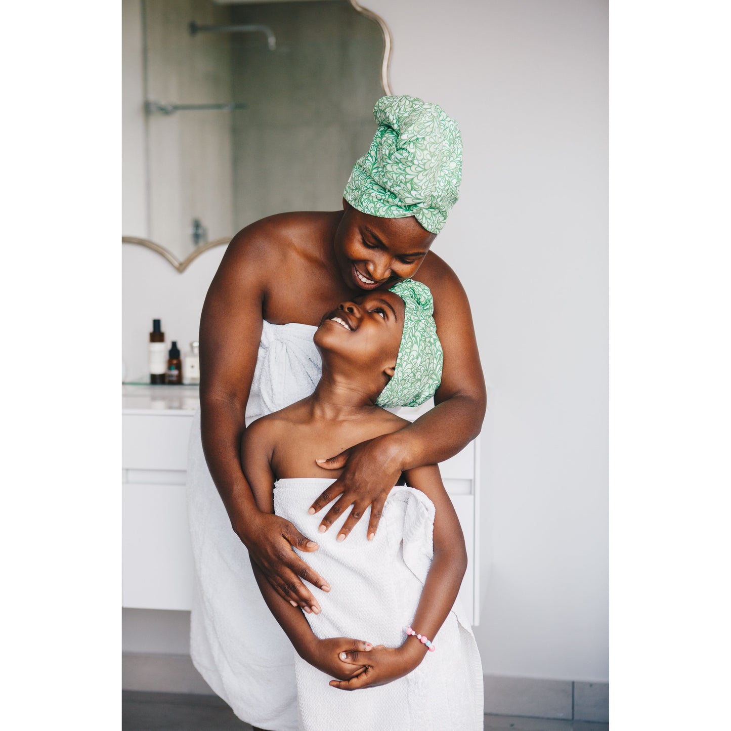 Quick-Dry Hair Towel - Emerald Groove