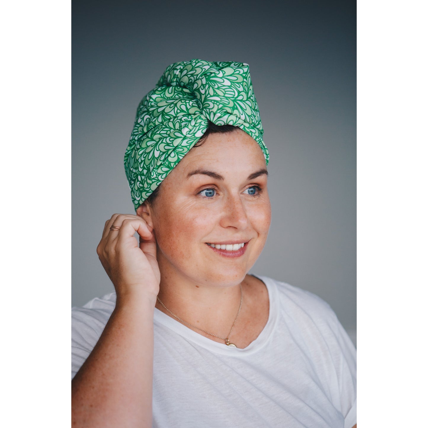 Quick-Dry Hair Towel - Emerald Groove
