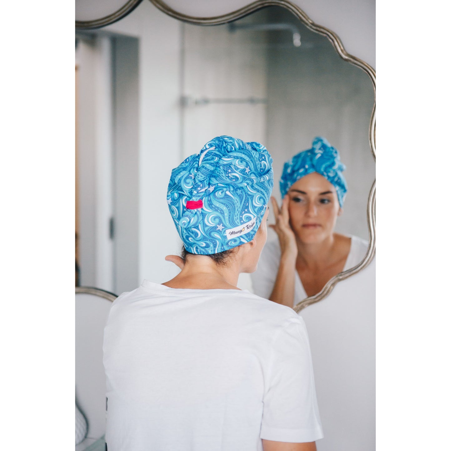 Quick-Dry Hair Towel - Ocean Elegance