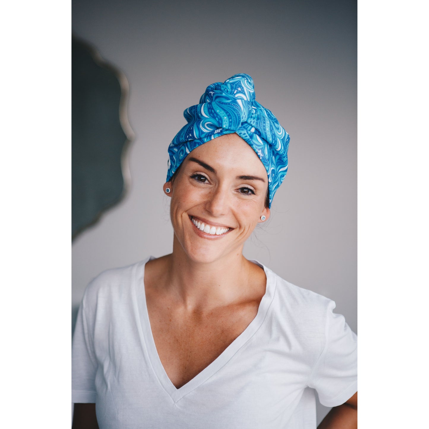 Quick-Dry Hair Towel - Ocean Elegance