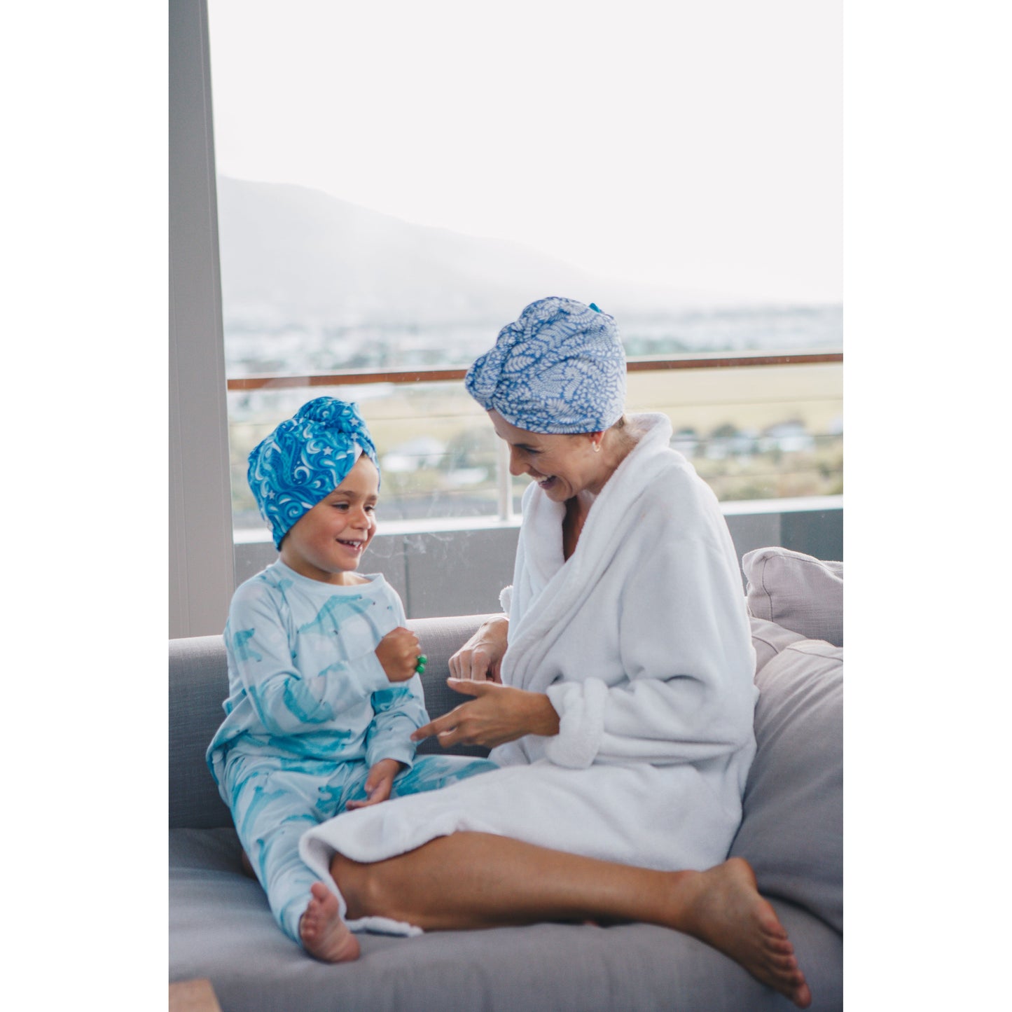 Quick-Dry Hair Towel - Ocean Elegance