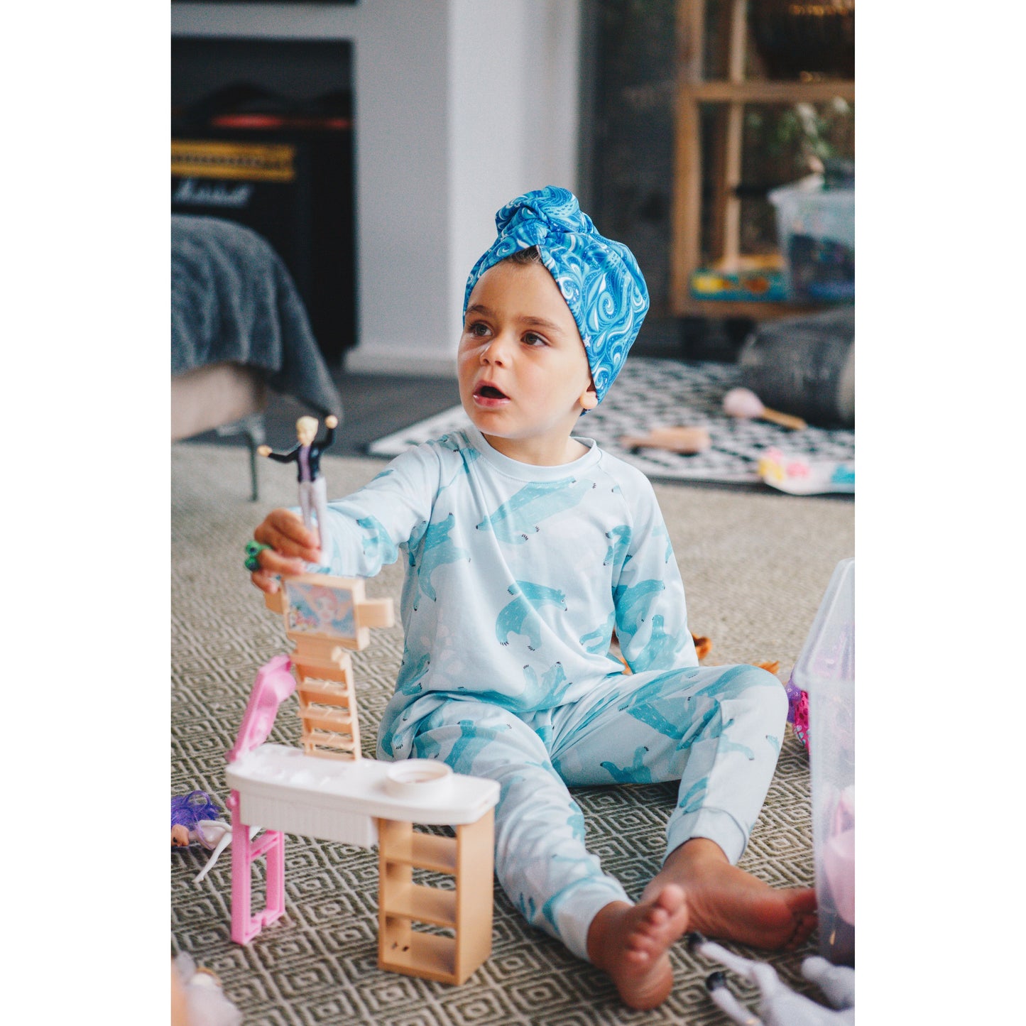 Quick-Dry Hair Towel - Ocean Elegance