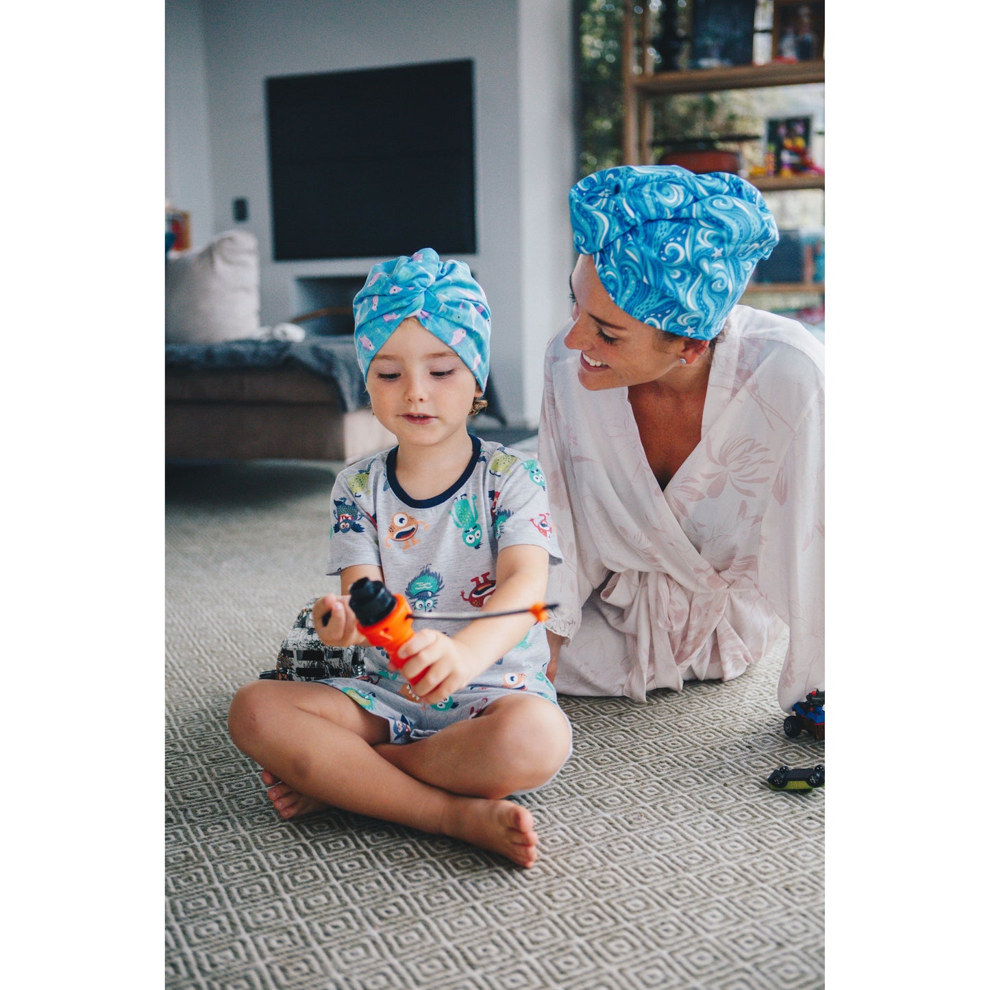 Quick-Dry Hair Towel - Ocean Elegance